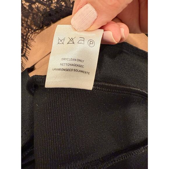 NWT Mew Mews Finbar Patchwork Lace Bandage Bodycon Dress Black Women's Small - Picture 12 of 15